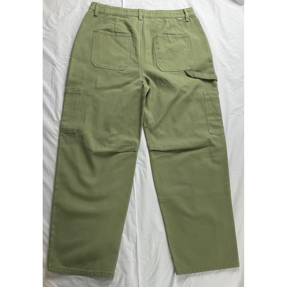 Billabong Leia Pant Avo Green Utility Cargo Wide Leg Twill Womens waist 29 in‎ - Picture 16 of 16